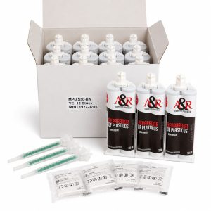 Caja de 12 unidades de reparador de plásticos bicomponente AIR con mezcladores y guantes de un solo uso