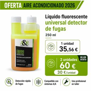 Pack detección fugas A/C profesional 2 x 250ml para talleres de automoción