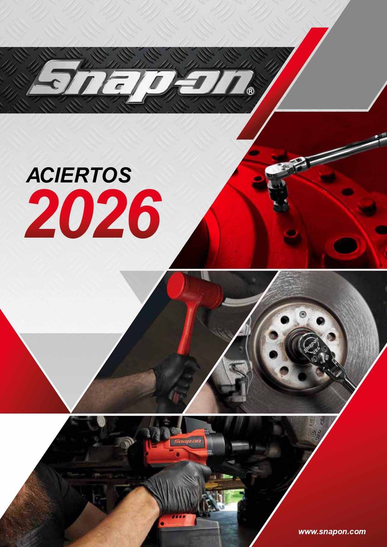 Portada catálogo promociones Snap-on Aciertos 2026-2027